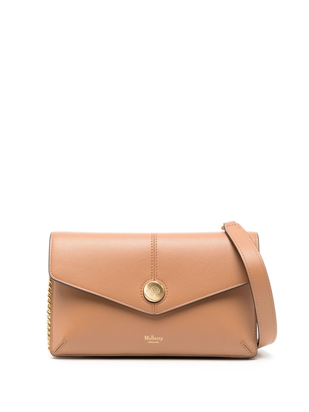 press-stud fastening chain strap bag - 1