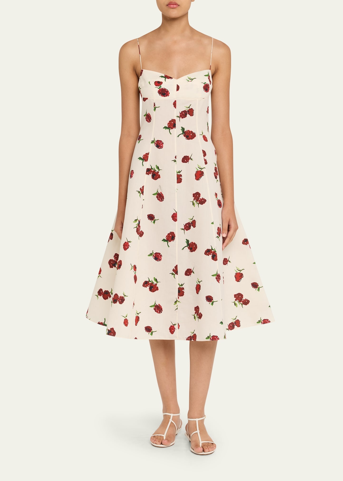 Isabella Floral Empire-Waist A-Line Midi Dress - 2