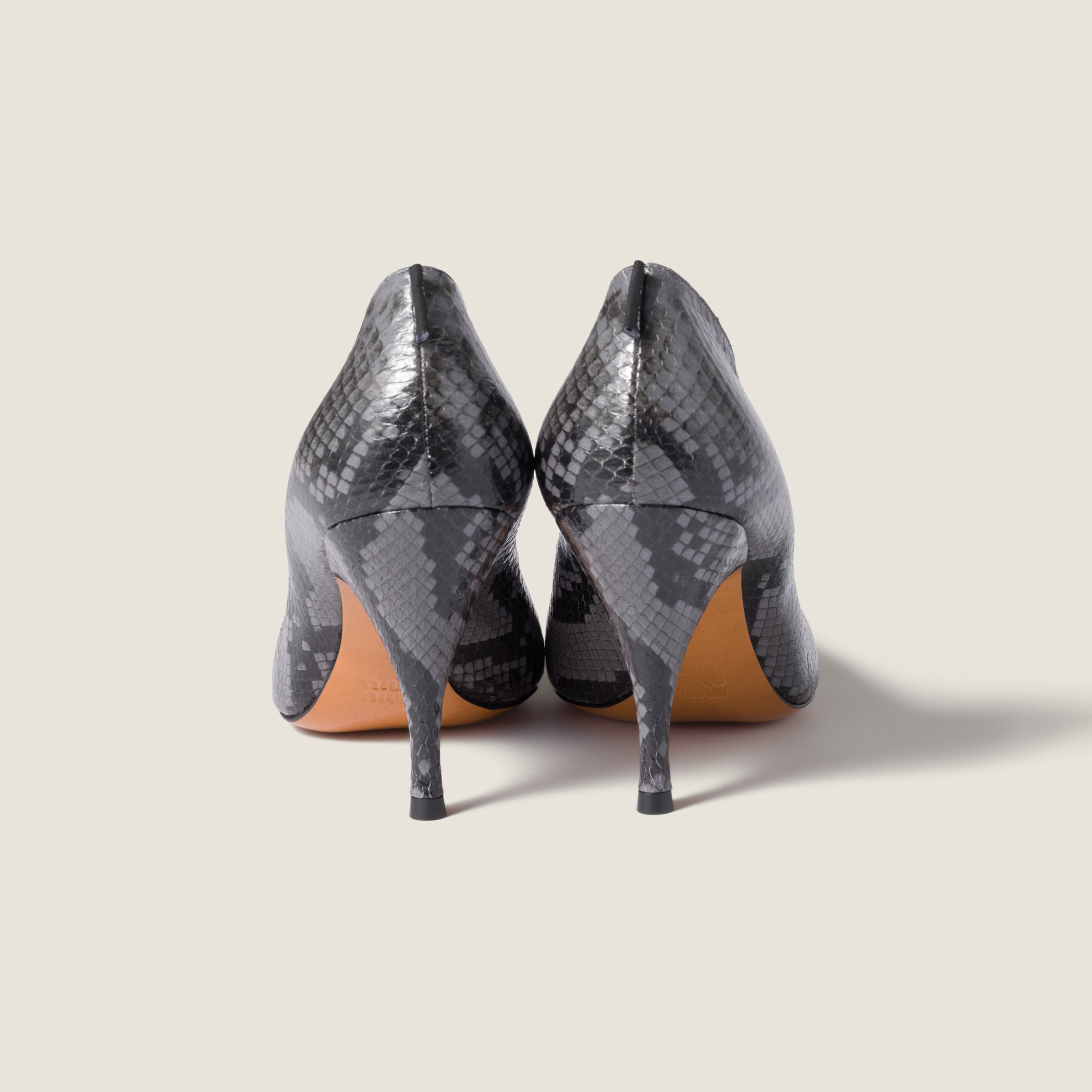 Python-print Ayers leather pumps - 3