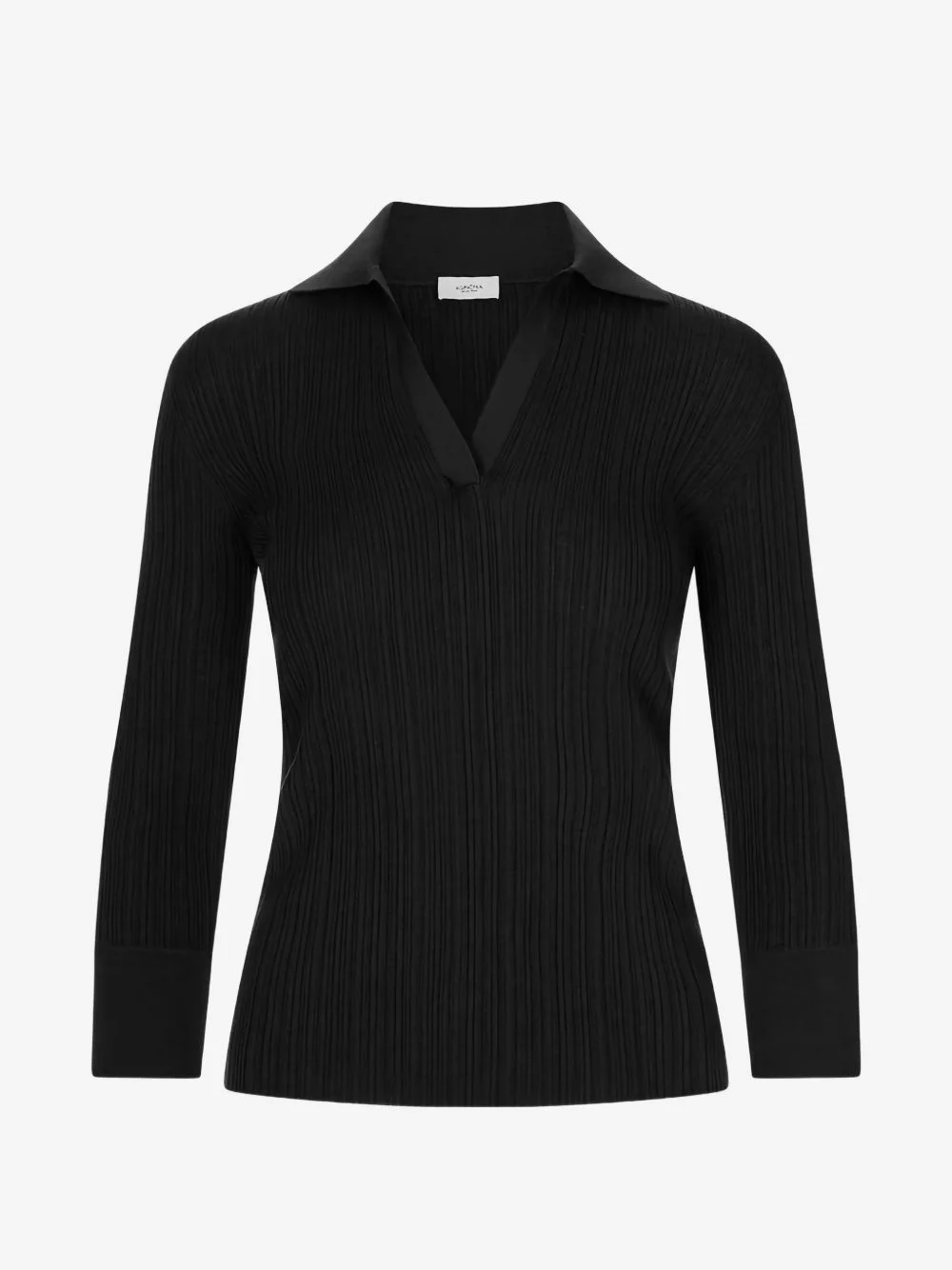 ribbed long-sleeve top - 1