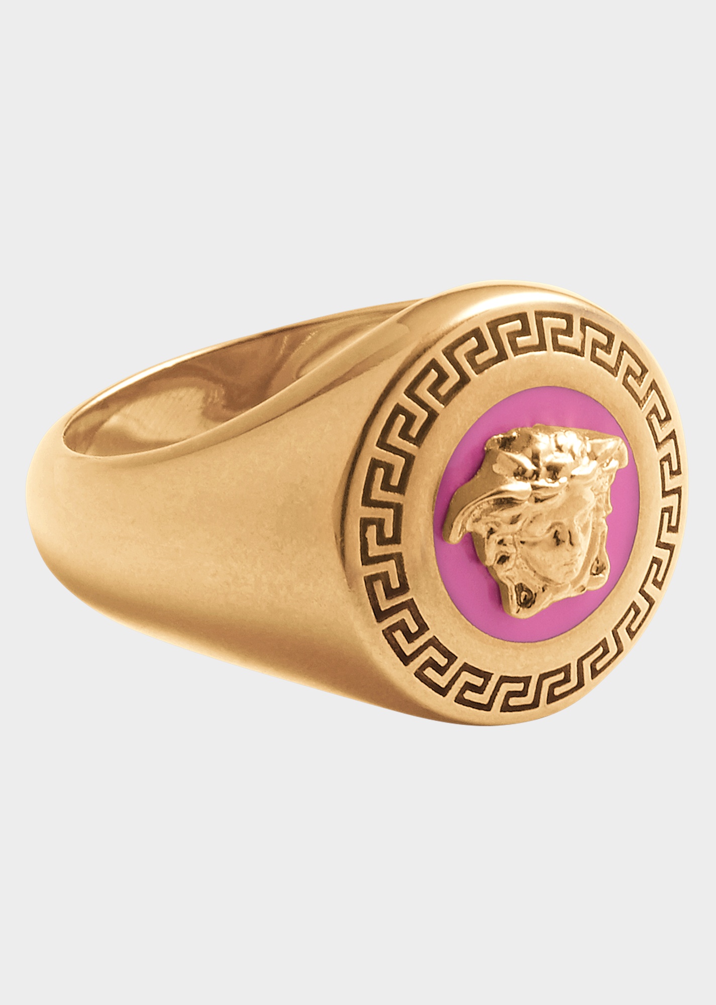 Enamel Medusa Medallion Ring - 3