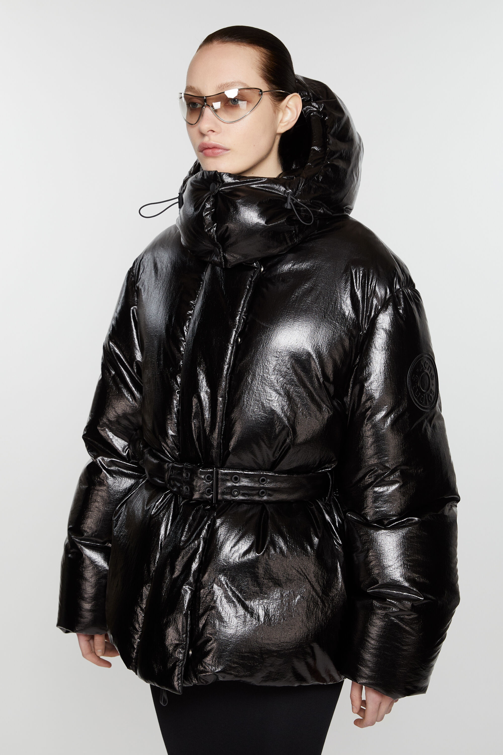 Hooded puffer jacket - Black - 3