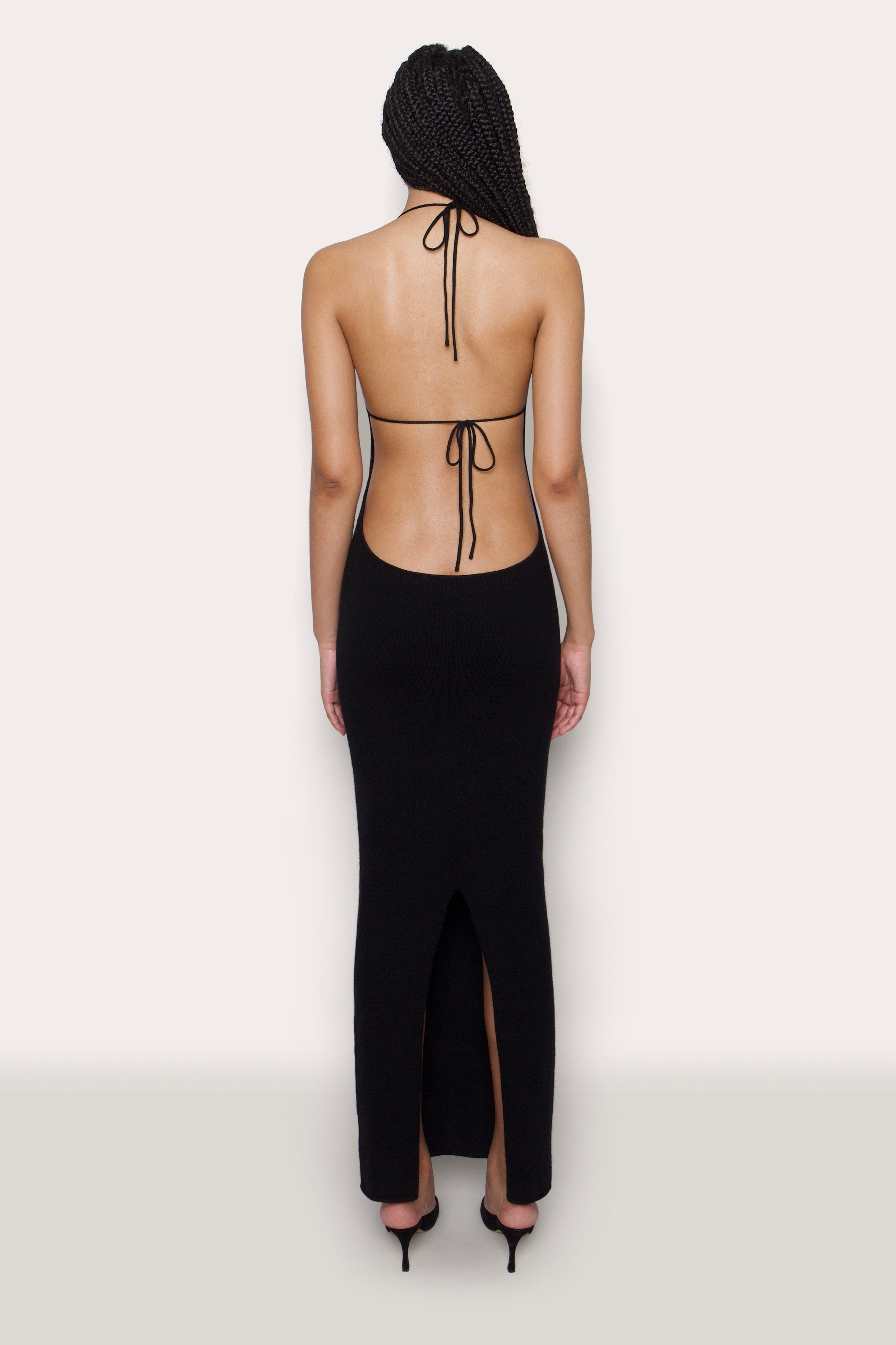 HALTER BACKLESS GOWN - 5