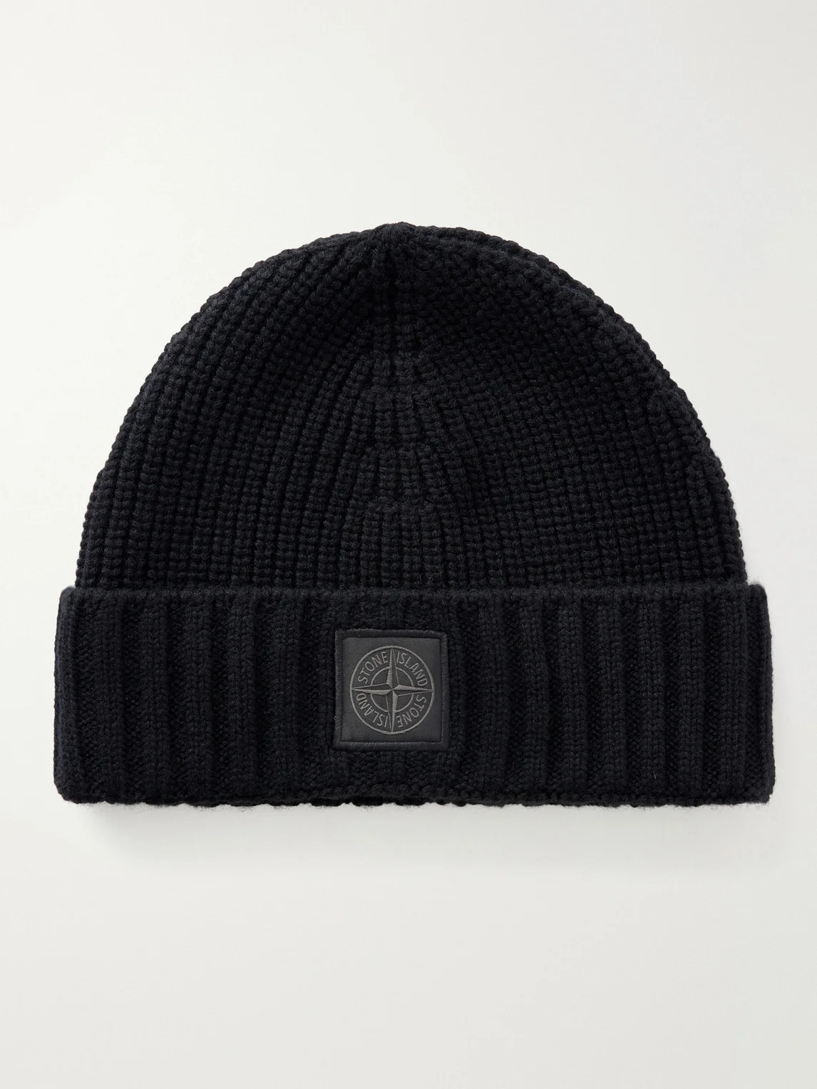STONE ISLAND GHOST Ribbed Cashmere Beanie - 1