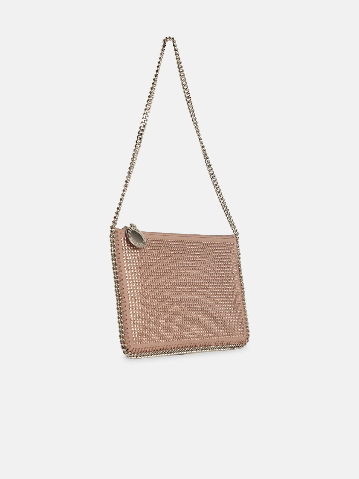 PINK VEGAN FABRIC CLUTCH BAG - 2