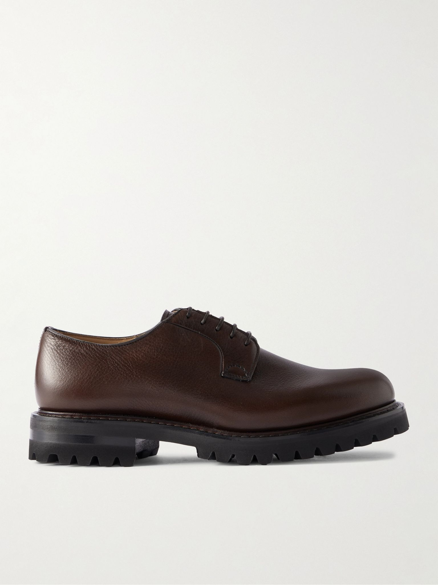 Shannon Full-Grain Leather Derby Shoes Brown - 1