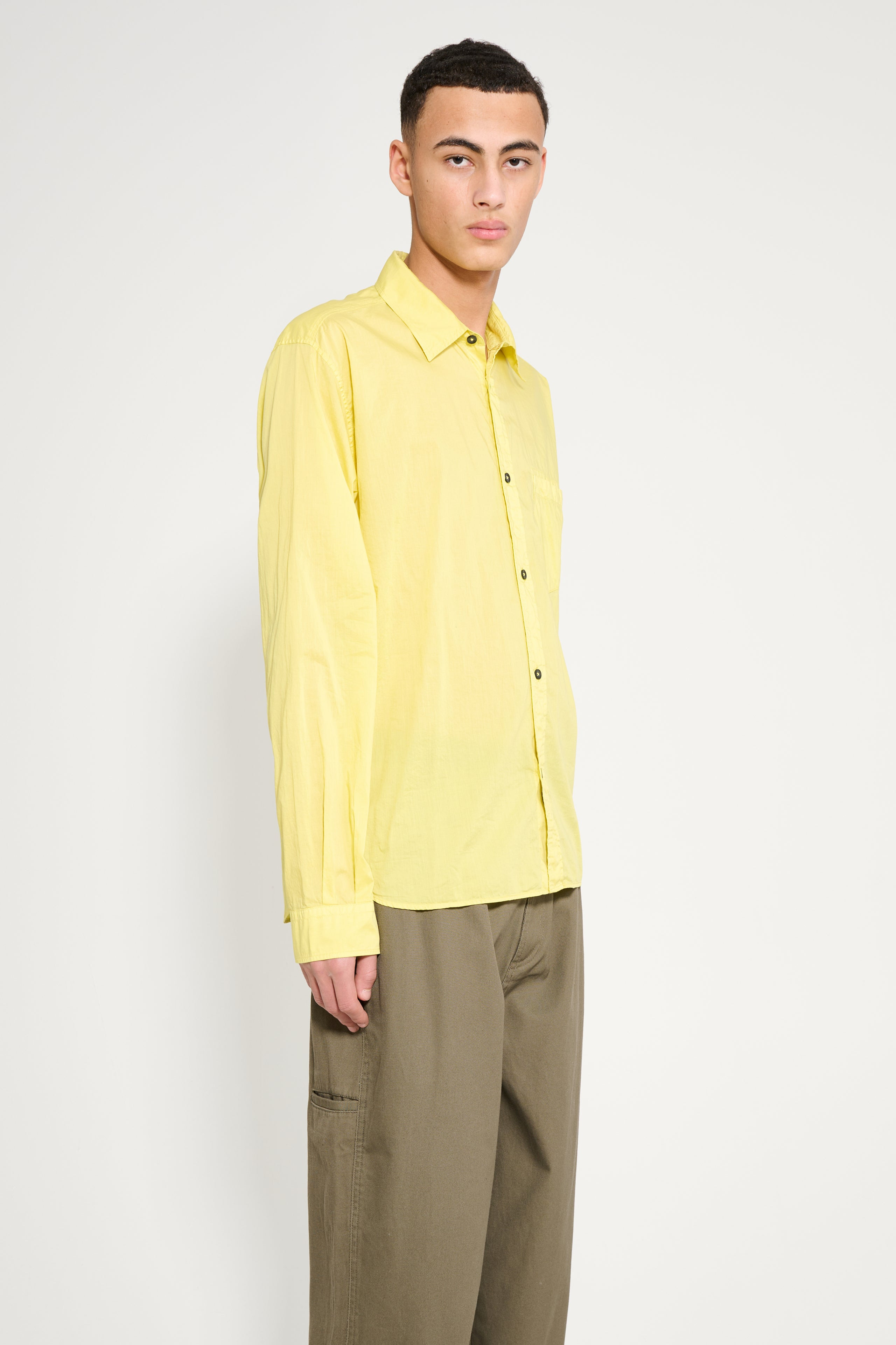 C.P. COMPANY SHIRT GAUZE BRIGHT YELLOW - 4