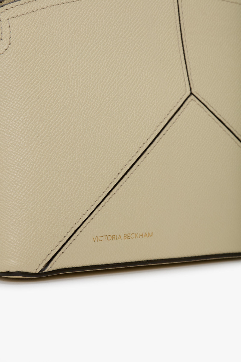 Victoria Crossbody Bag In Ivory Grained Leather 4