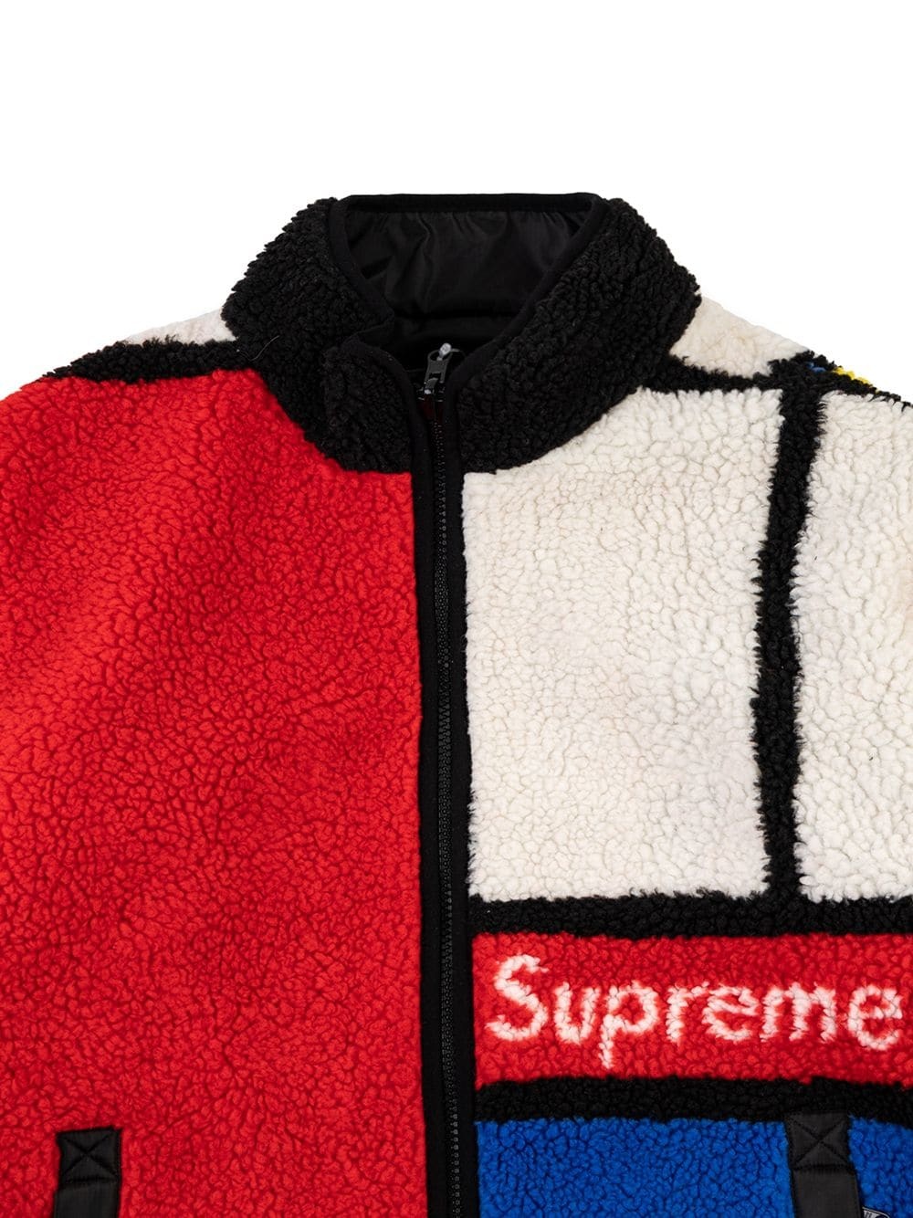 Supreme colorblocked fleece jacketモンドリアン - ブルゾン