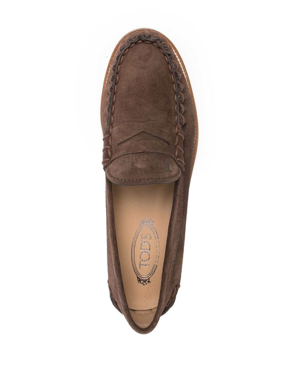 penny-bar suede loafers - 4