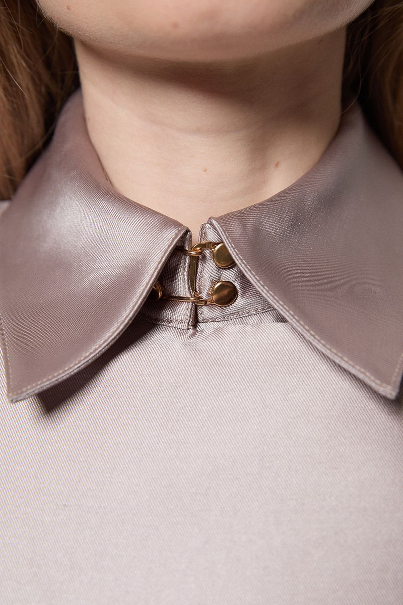 Collared Twill Cropped Woven Jacket 3