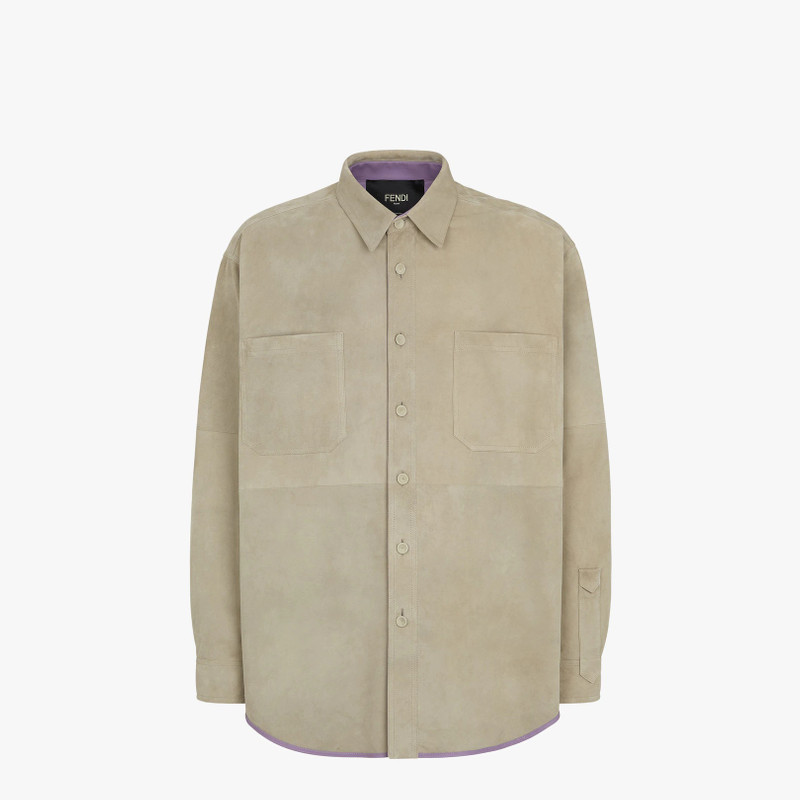 Beige suede shirt 1