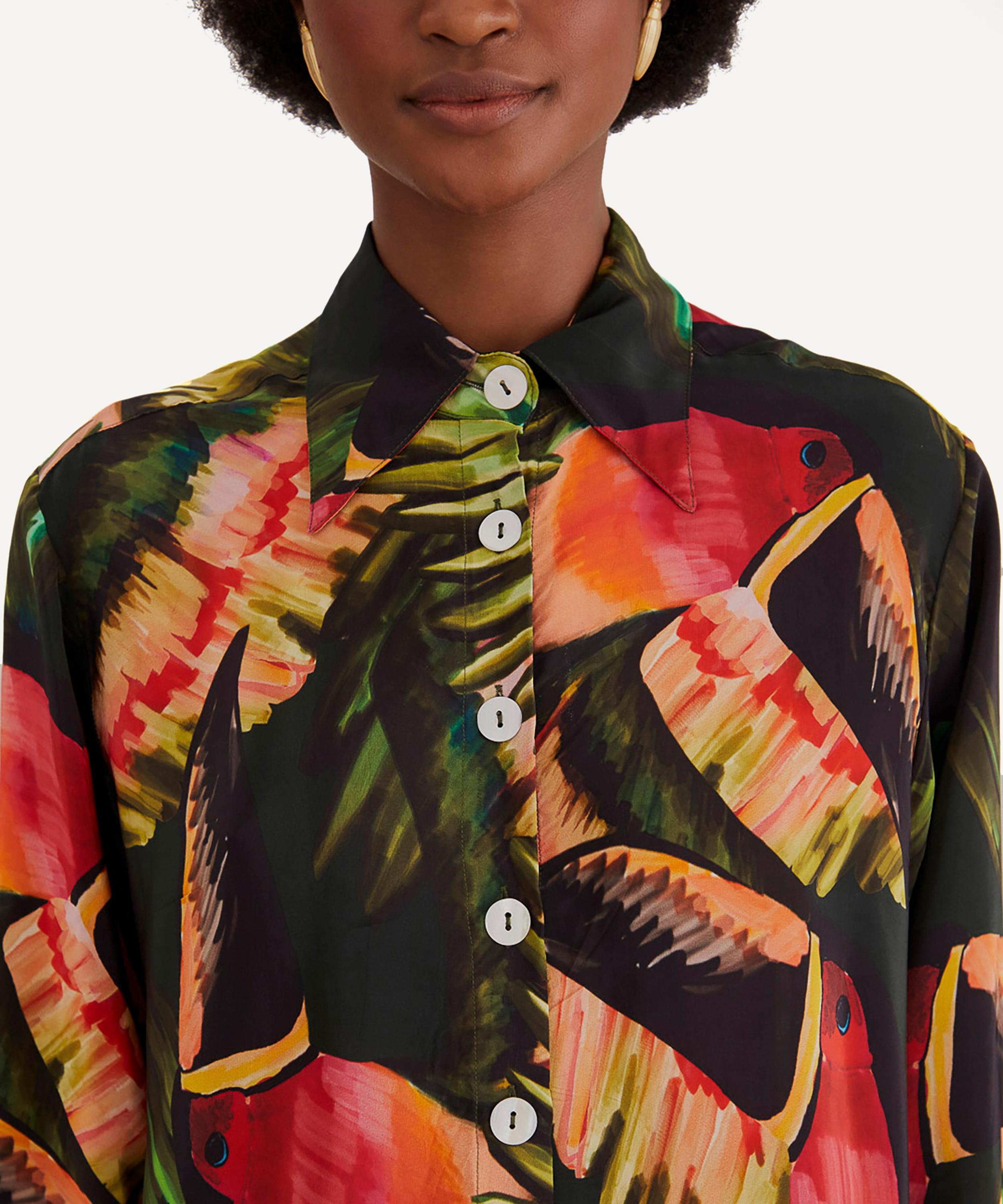 Green Painted Toucans Shirt - 4