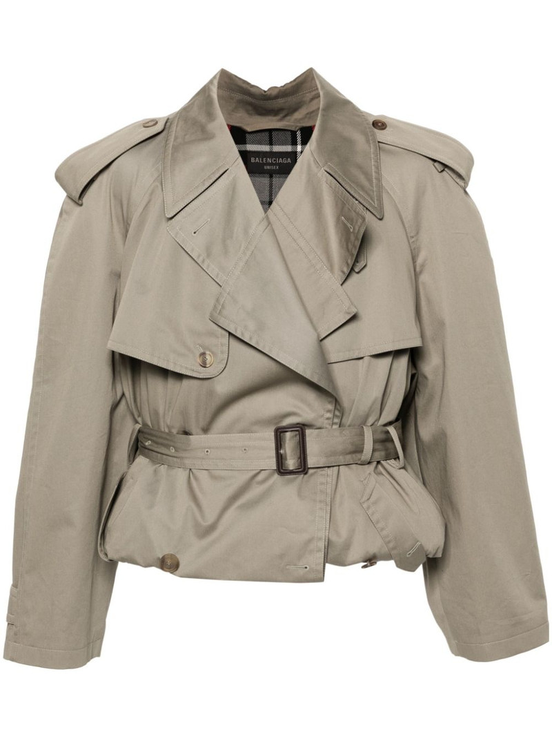 belted-waist cotton trench coat 1