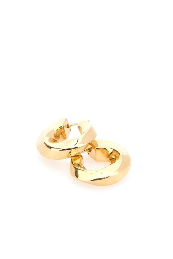 ピアス BOTTEGA VENETA GOLD SILVER TWIST HOOD EARRINGS Bottega Veneta Gold Silver Twist Hood Earrings | italist