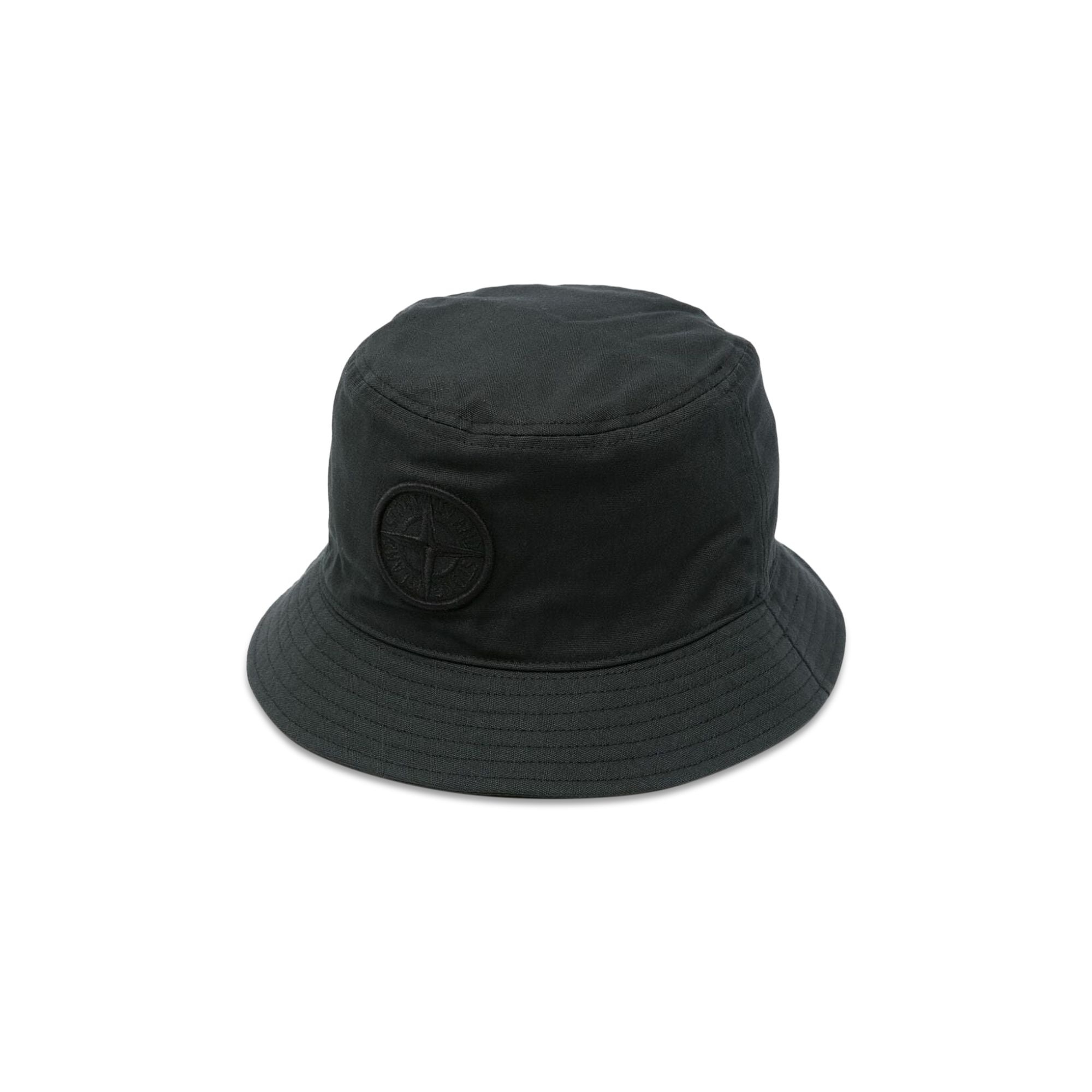 Stone Island Logo Print Fisherman Hat 'Black' - 1