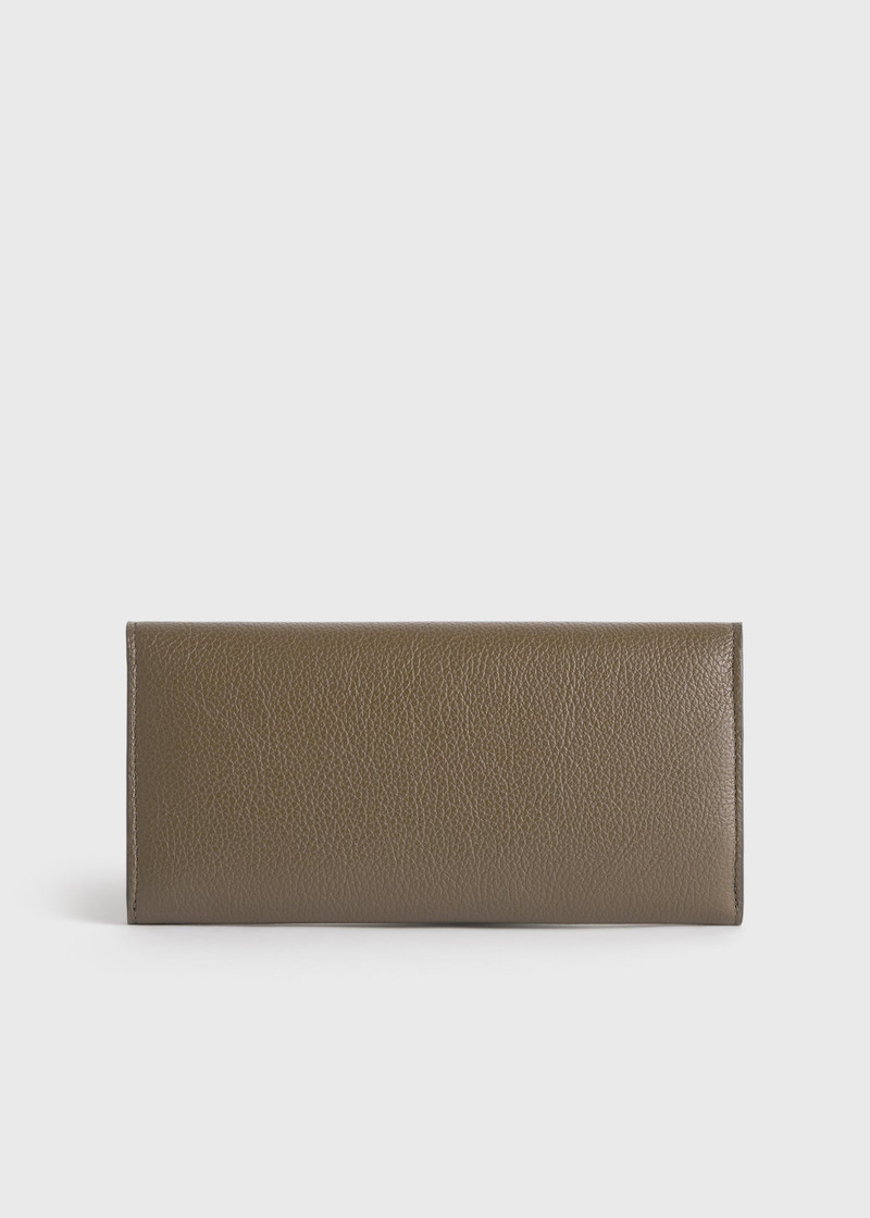 T-lock grained-leather wallet dark taupe 4
