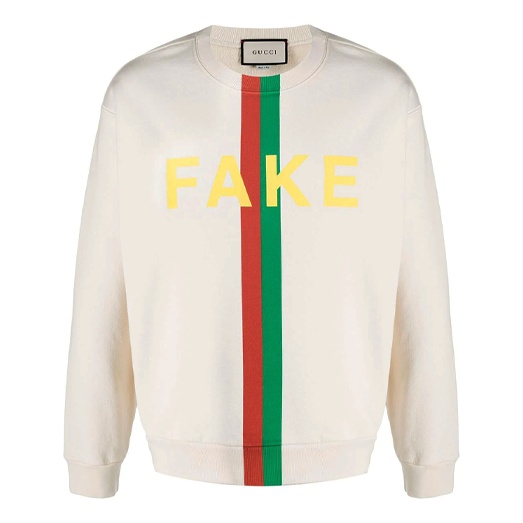 Gucci Fake Not Printed Crew Sweater 'White' 635847-XJCXY-9230 - 1