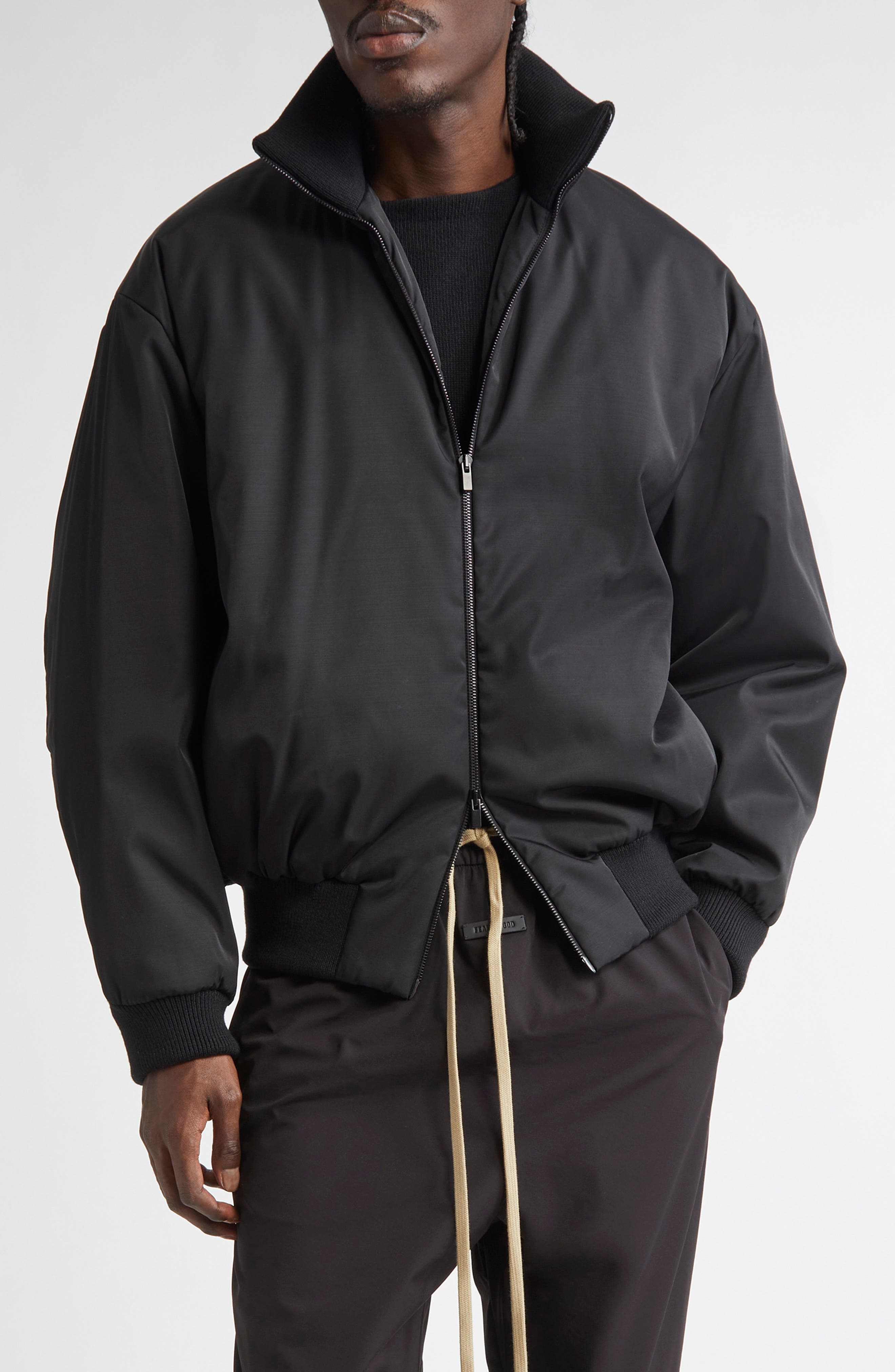 Fear of God High Neck Bomber Jacket in Black at Nordstrom - 1