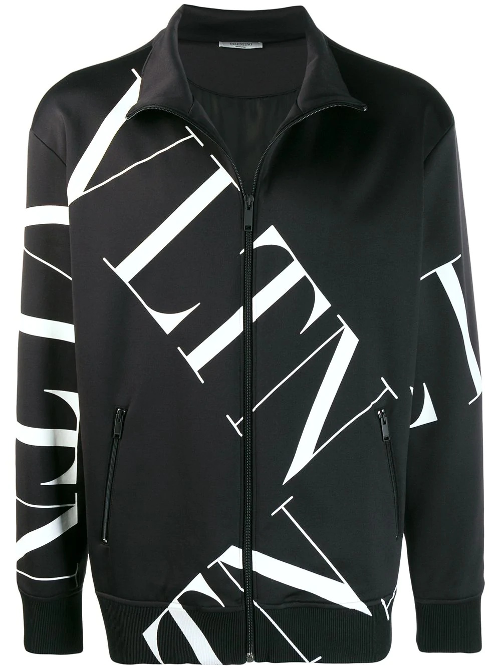 VLTN logo-print zipped sweatshirt - 1