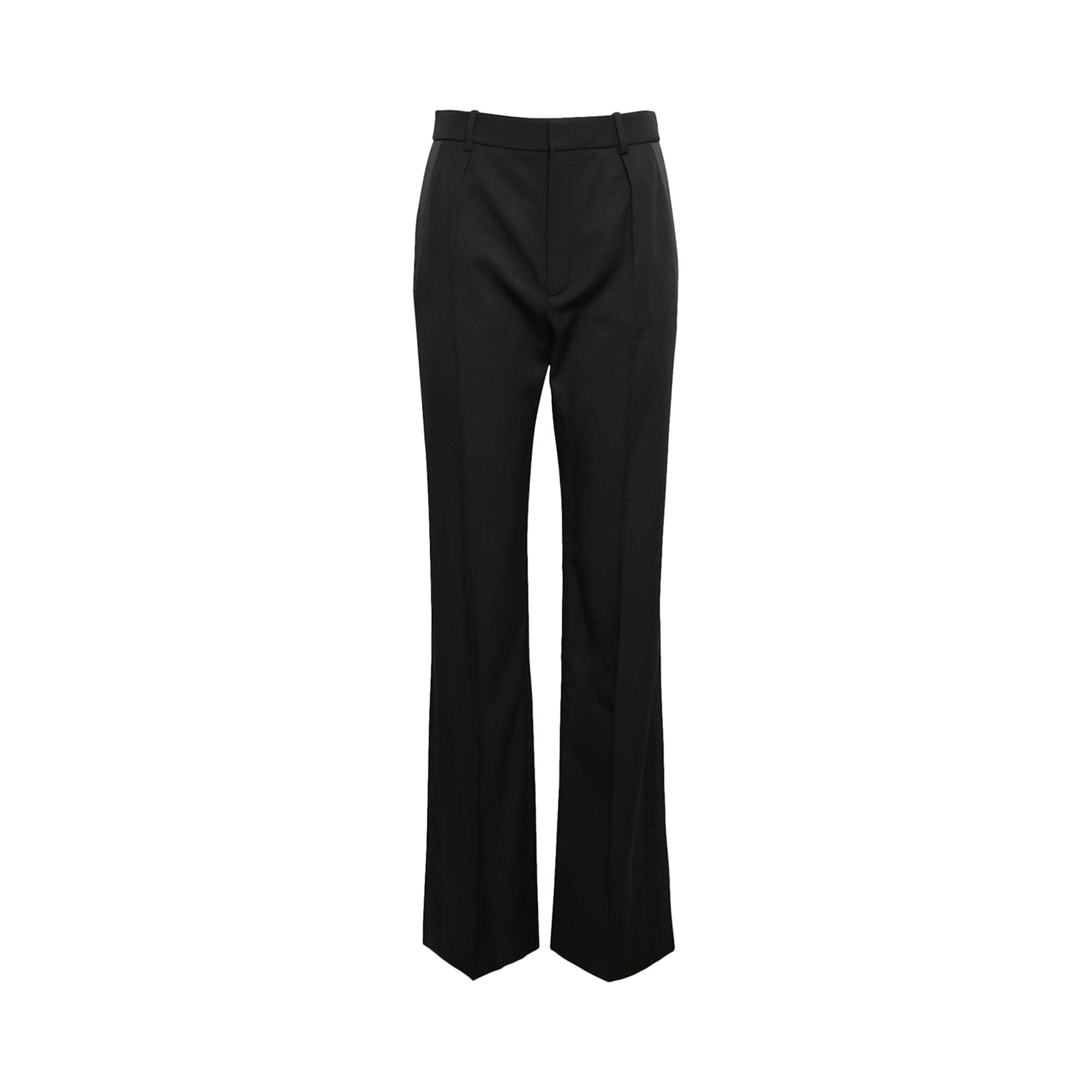 Saint Laurent High-Waisted Tuxedo Pants 'Nero' - 1