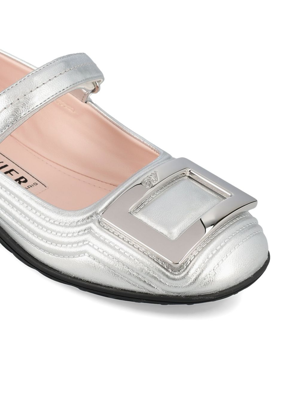 touch-strap quilted ballet flats - 4