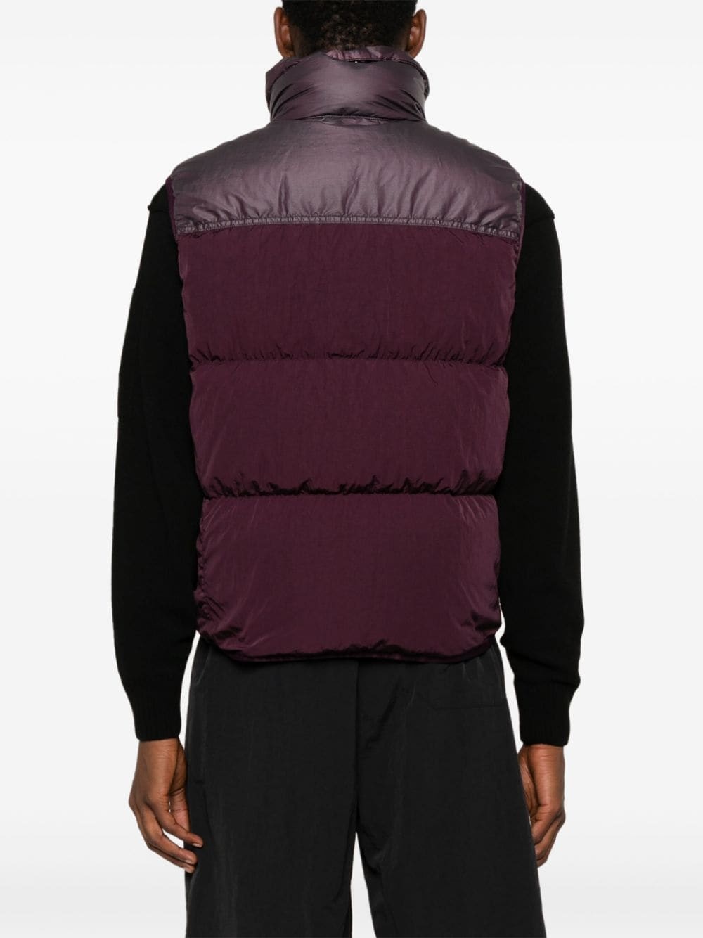 Lens-detailed quilted gilet - 4