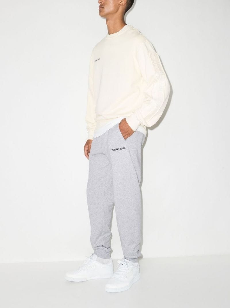 logo-print tapered track pants - 4