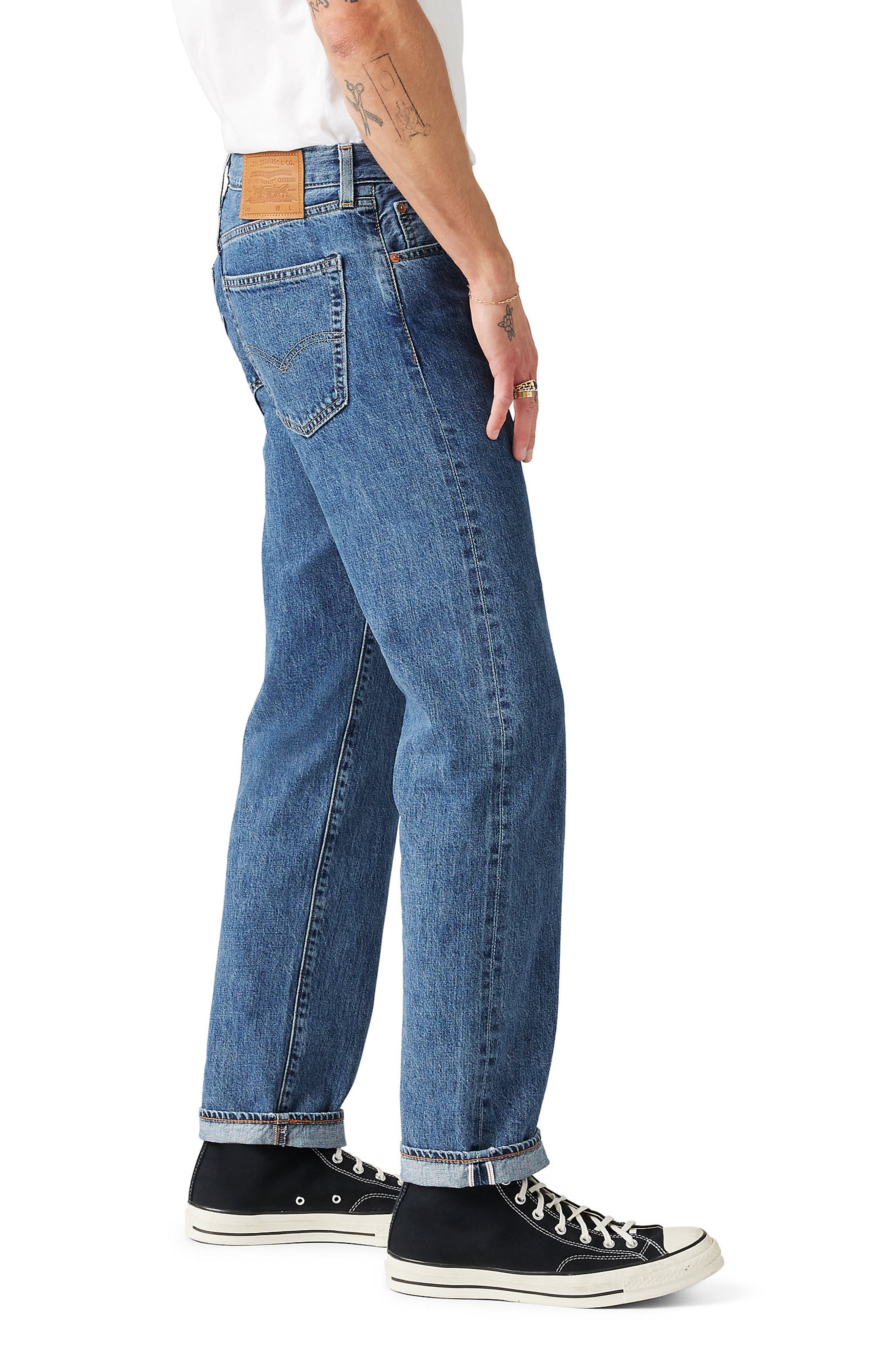 levi's 505™ Relaxed Straight Leg Selvedge Jeans in All My Days Selvedge at Nordstrom - 3