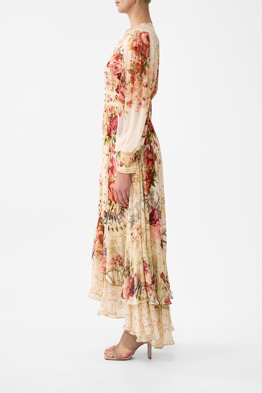 LONG BUTTON FRONT DRESS - 4