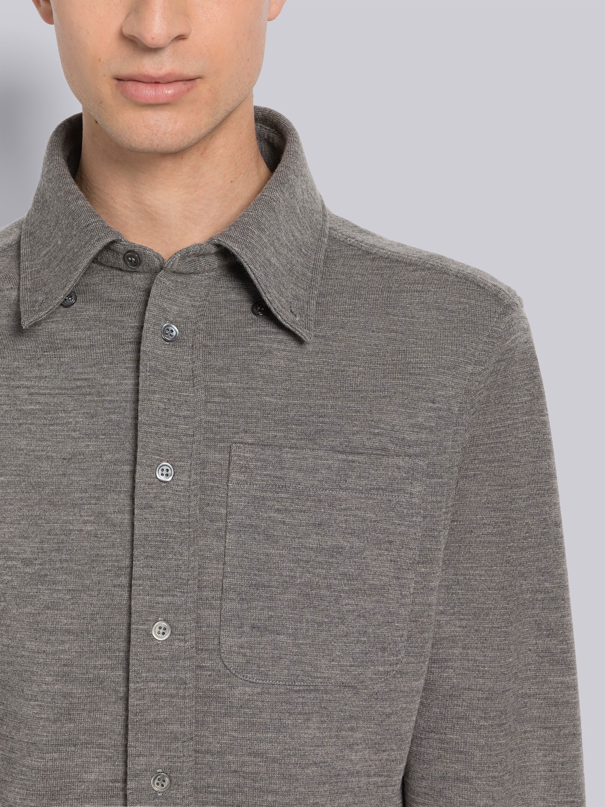 Wool Milano Button Down Shirt - 5