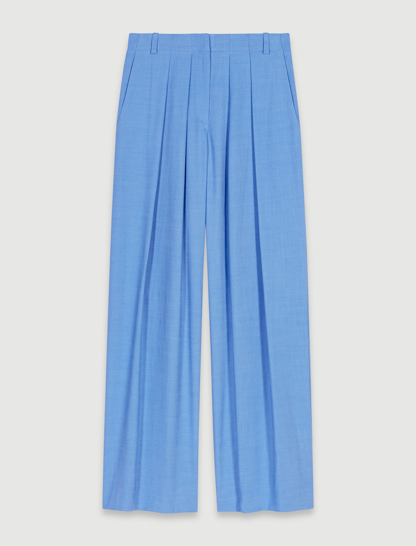 Wide-leg suit trousers with pleats - 1