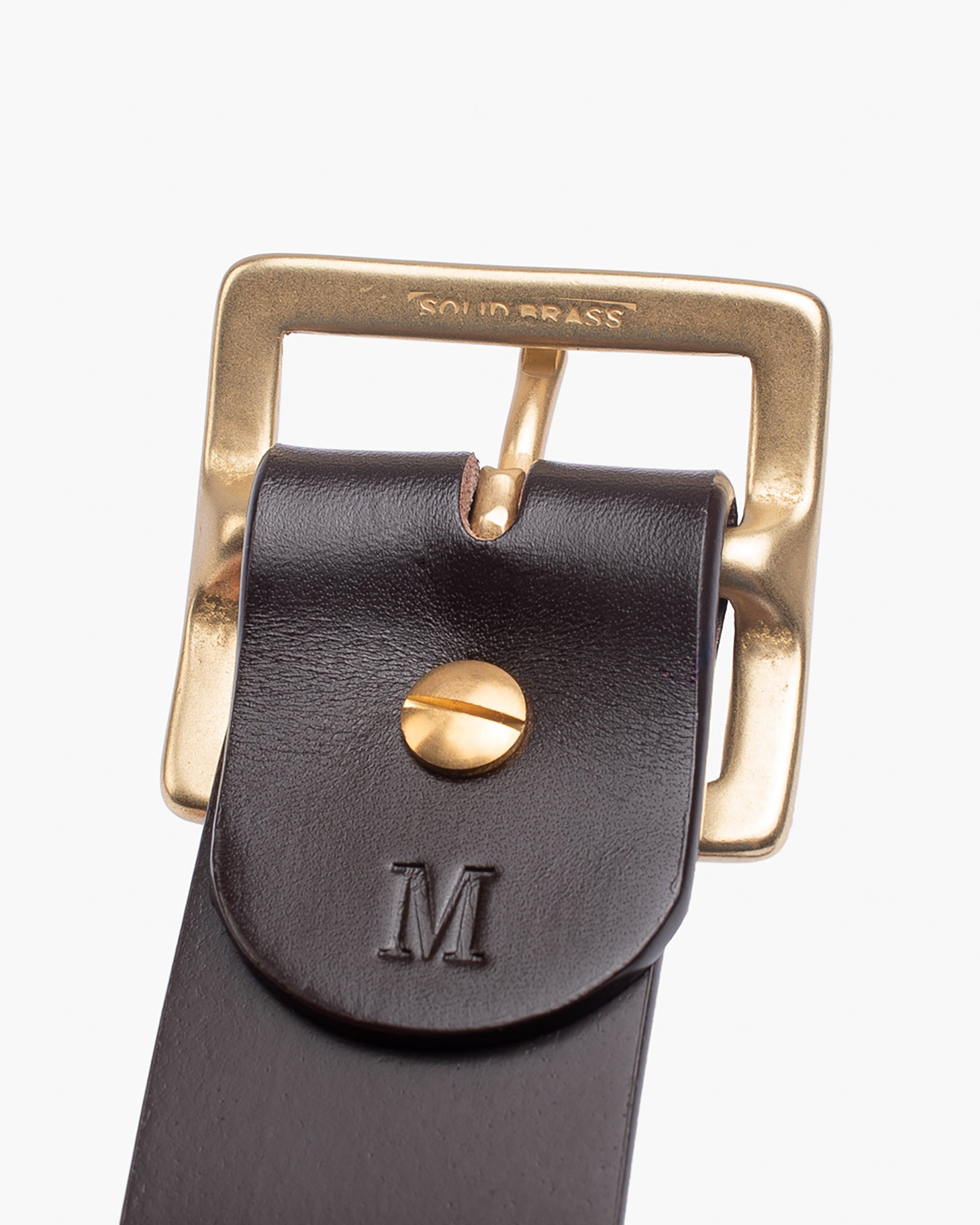 OGL-BELT-FULL-VTG-BRN OGL Vintage Buckle Leather Belt - Brown - 5