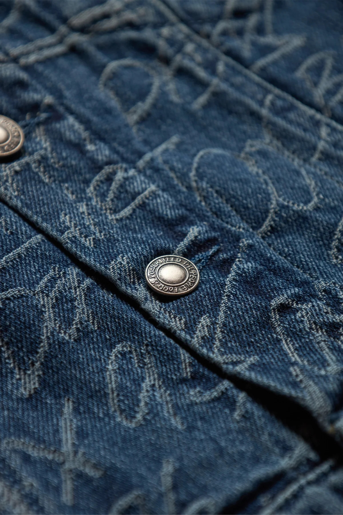 SKY HIGH FARM KS Graffiti Denim Jacket Woven Dark Blue - 3