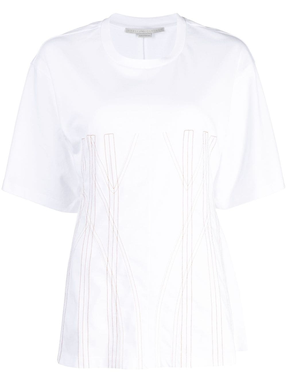 corset-style cotton T-shirt - 1