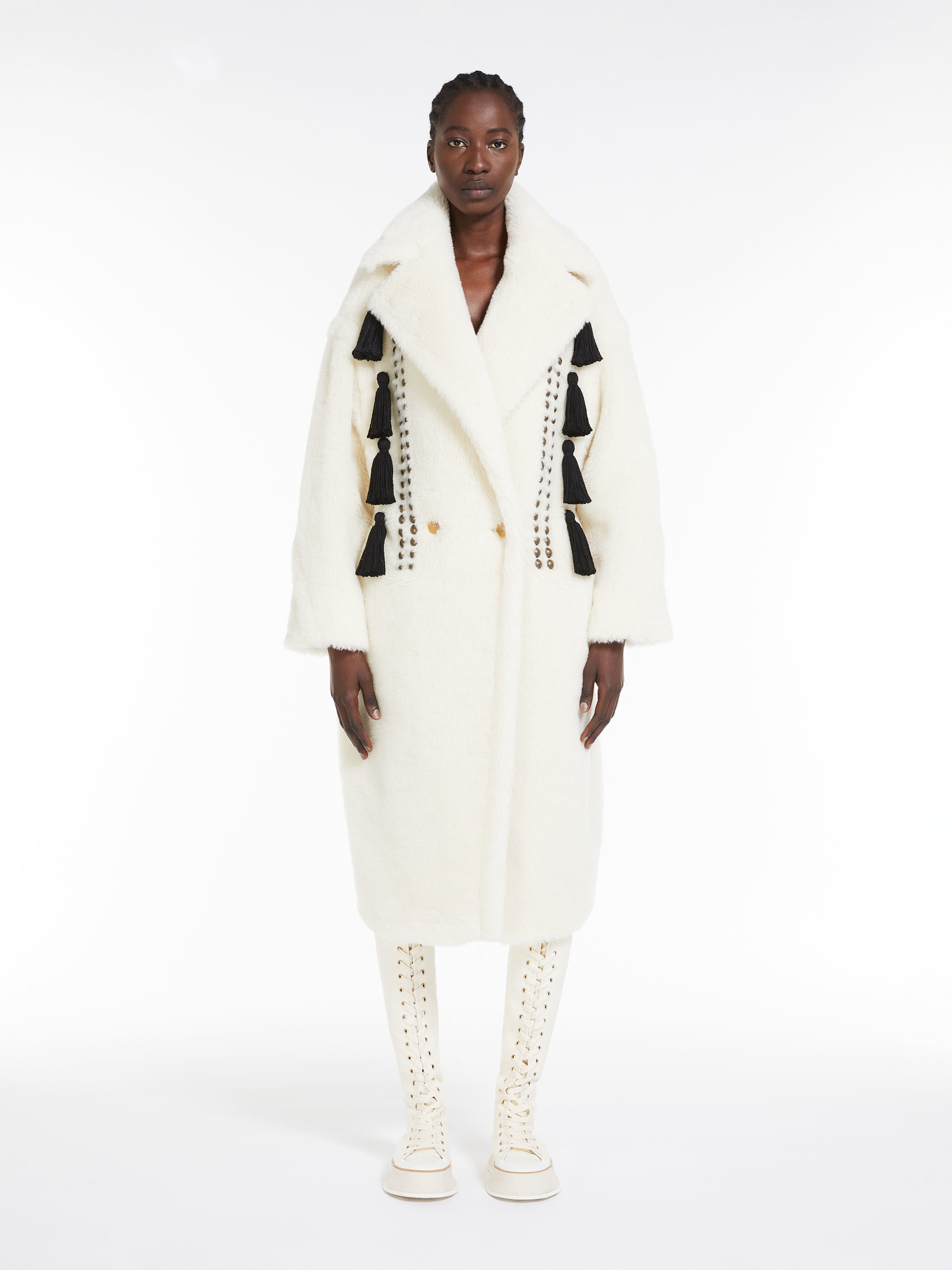 DEMETRA Teddy Bear Icon Coat in alpaca and wool - 3