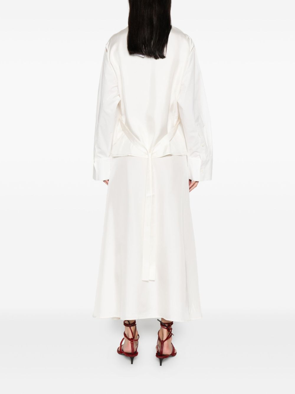 cut out-detail shirt dress - 4