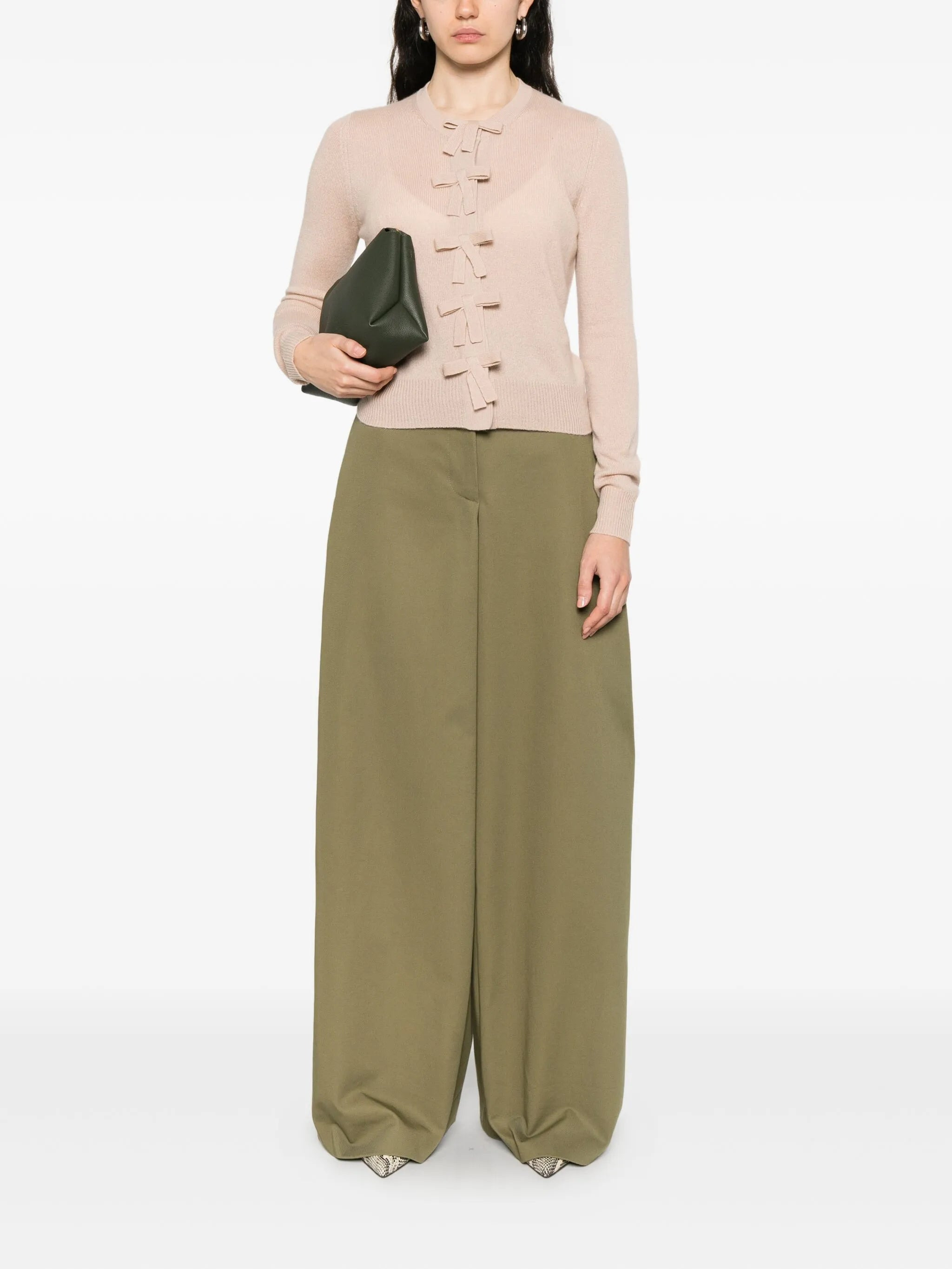 Allude Bow-detail Cashmere Cardigan - 3