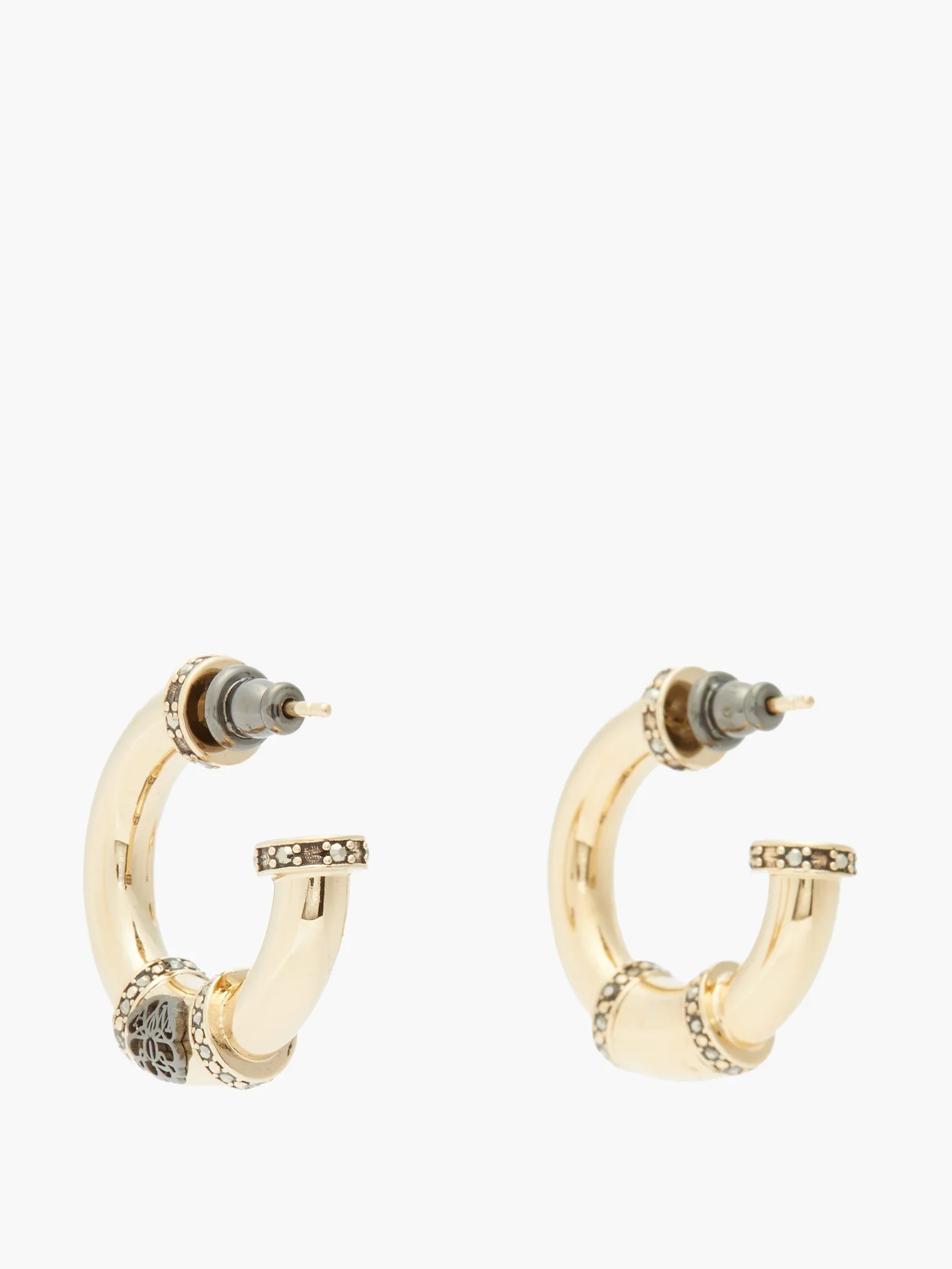 Studded hoop earrings - 3