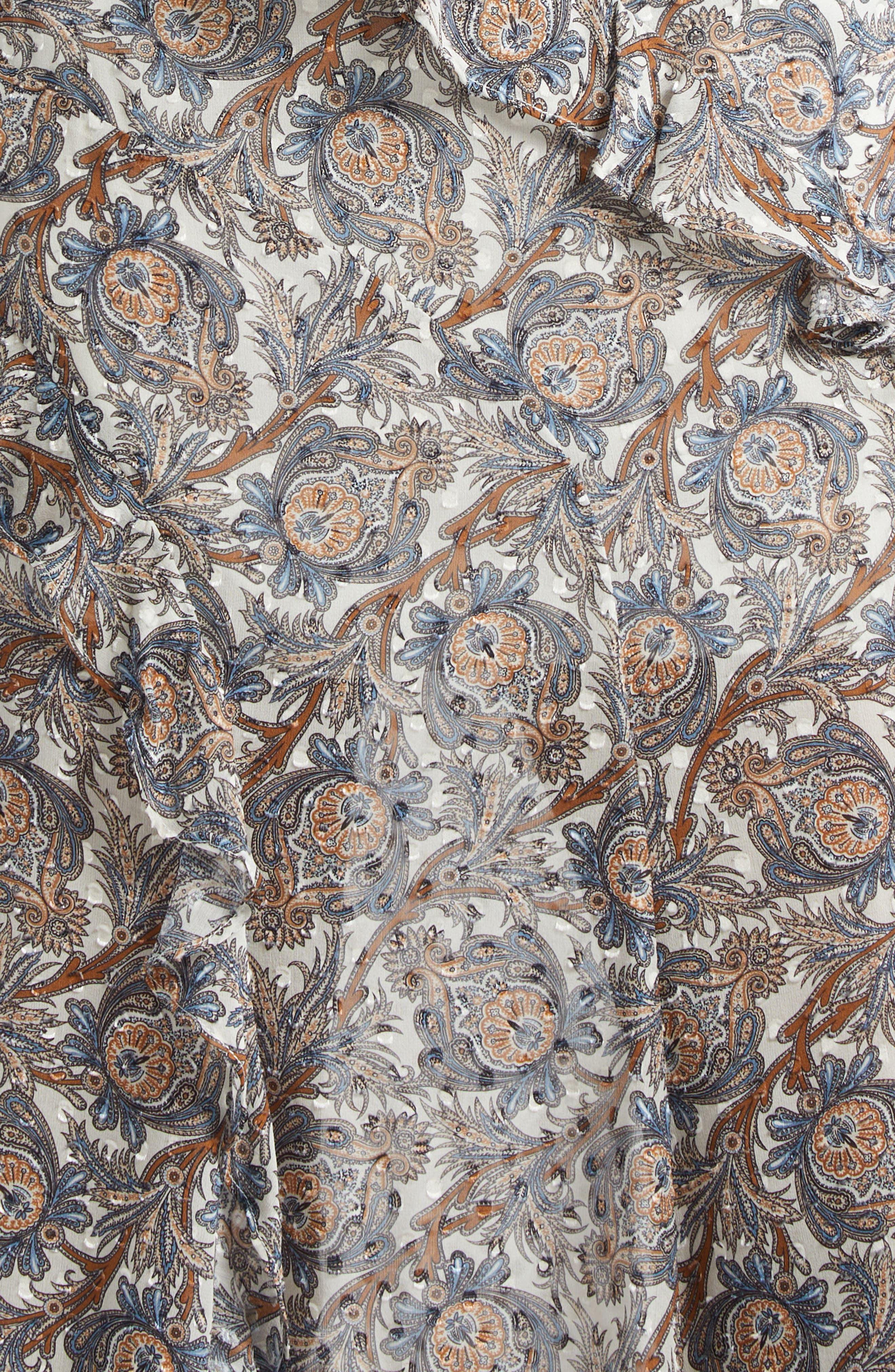 Veronica Beard Eleonora Paisley Silk Blend Asymmetric Skirt in Dove Multi at Nordstrom - 6