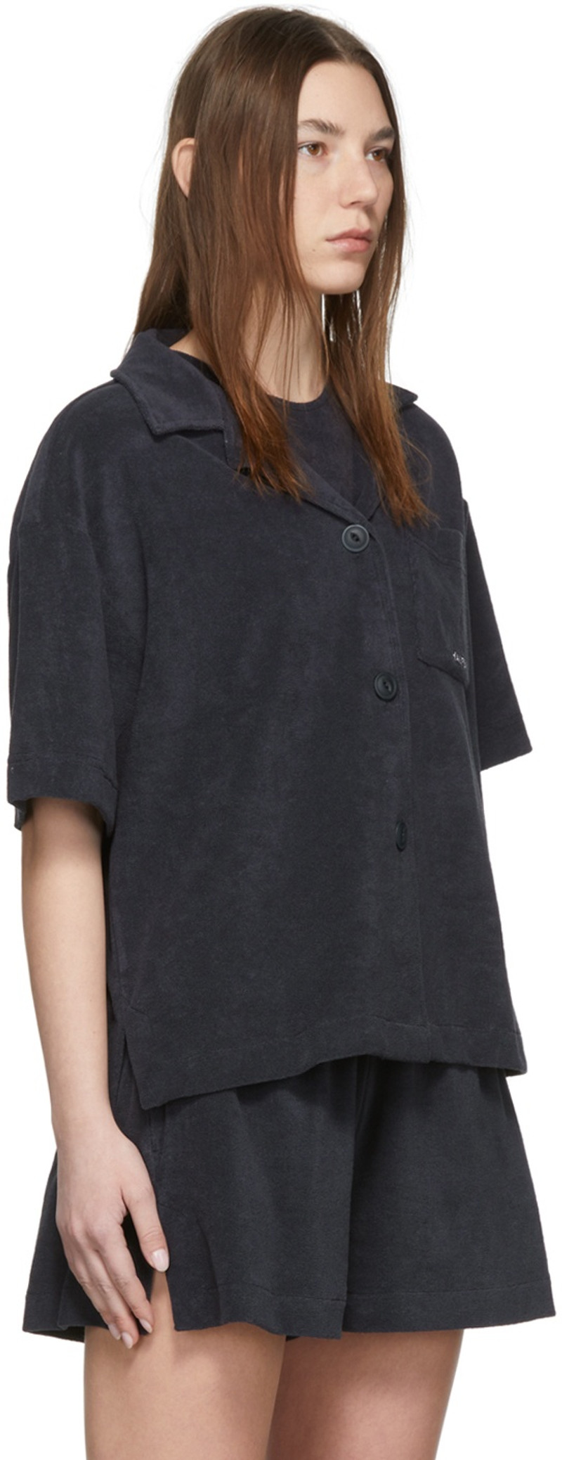 HALFBOY®️ Navy Terry Shirt outlook