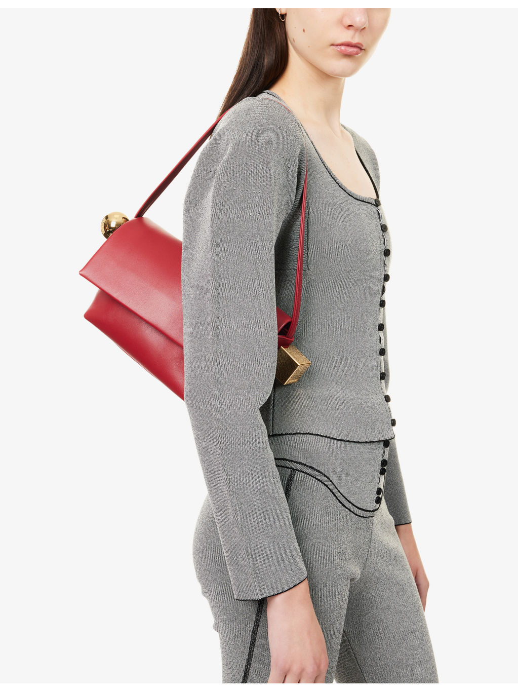 Le Rond Carre Leather Shoulder Bag - 3