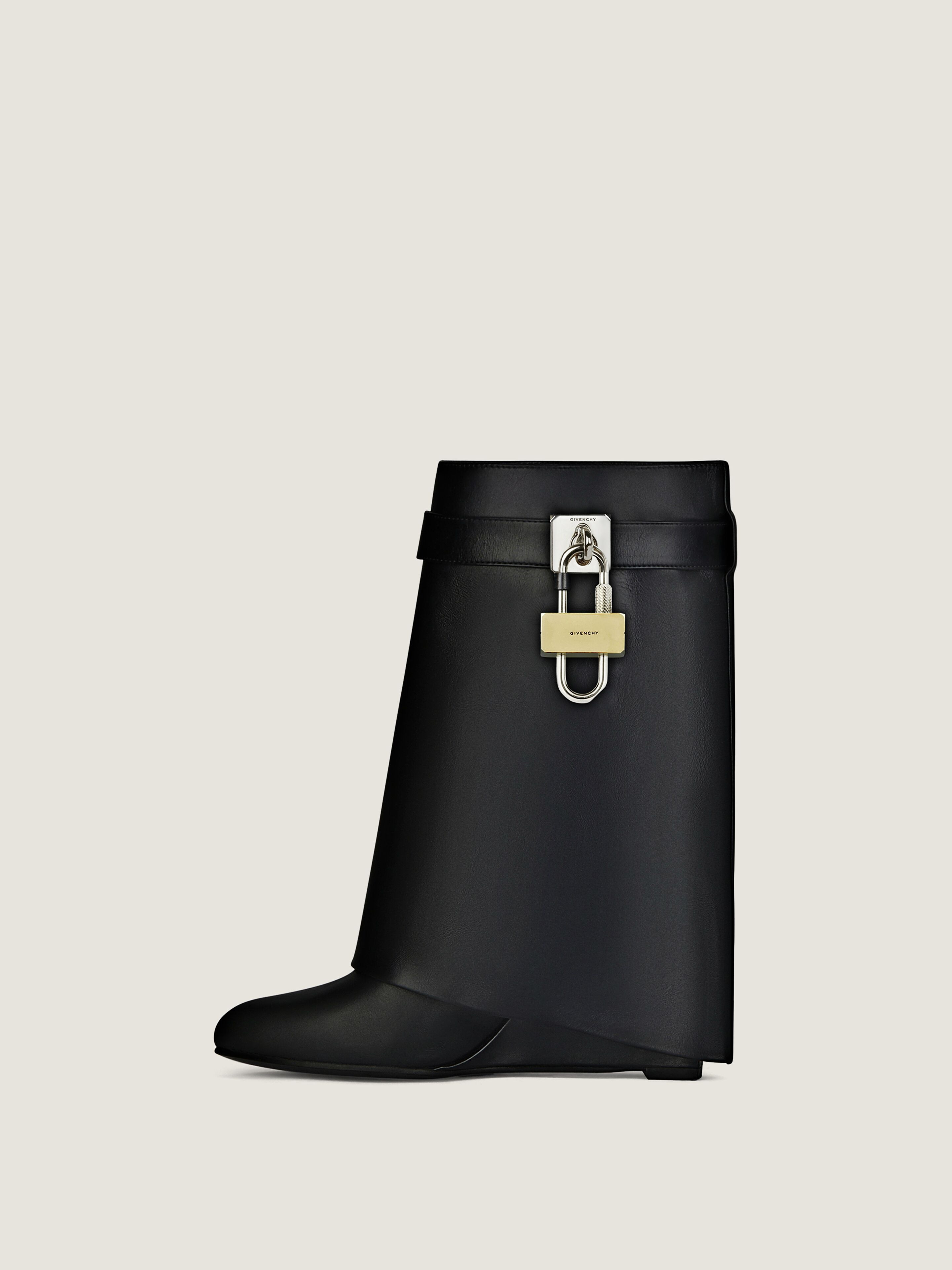 SHARK LOCK ANKLE BOOTS IN LEATHER - 2