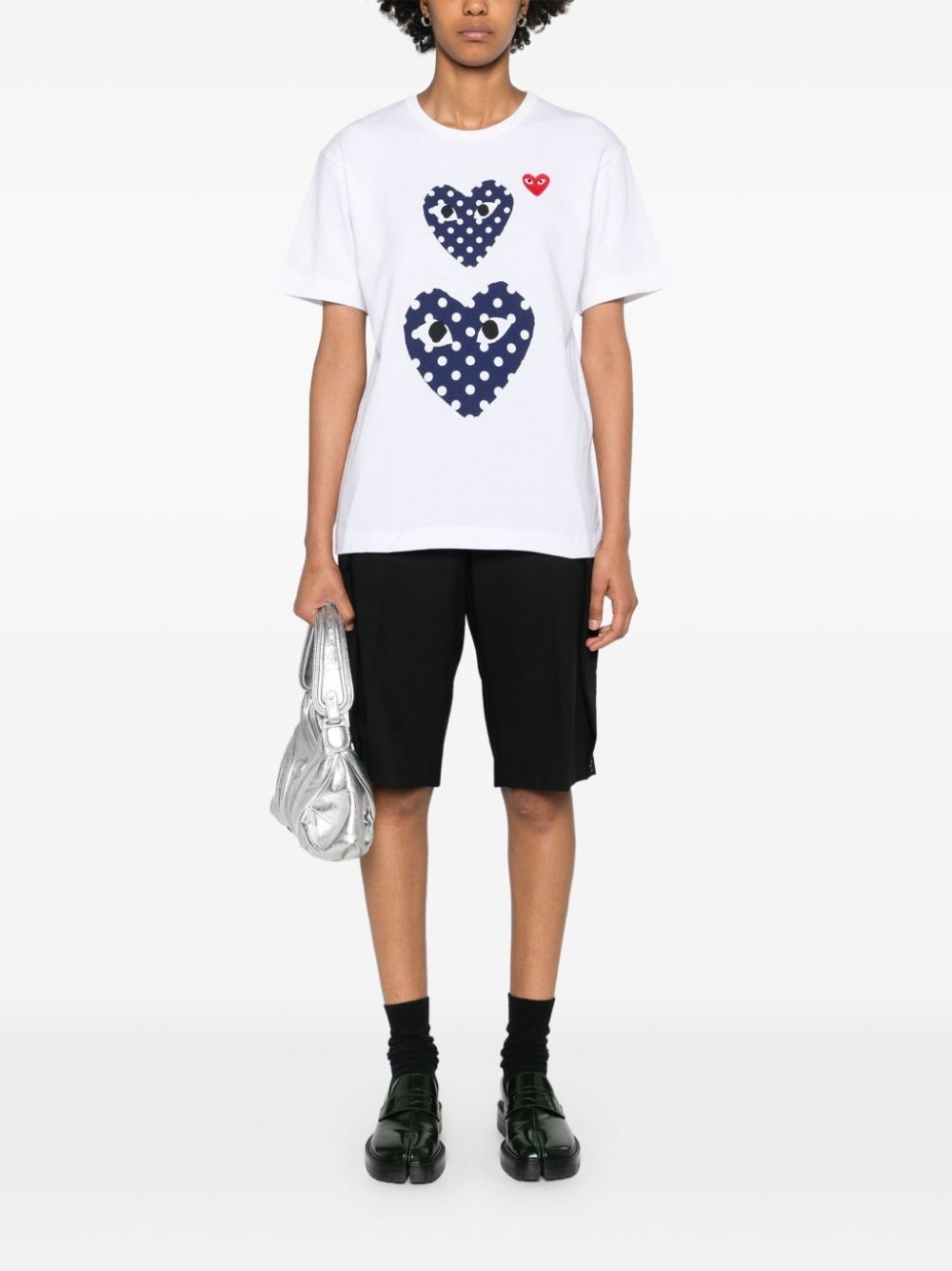 heart-motif cotton T-shirt - 3