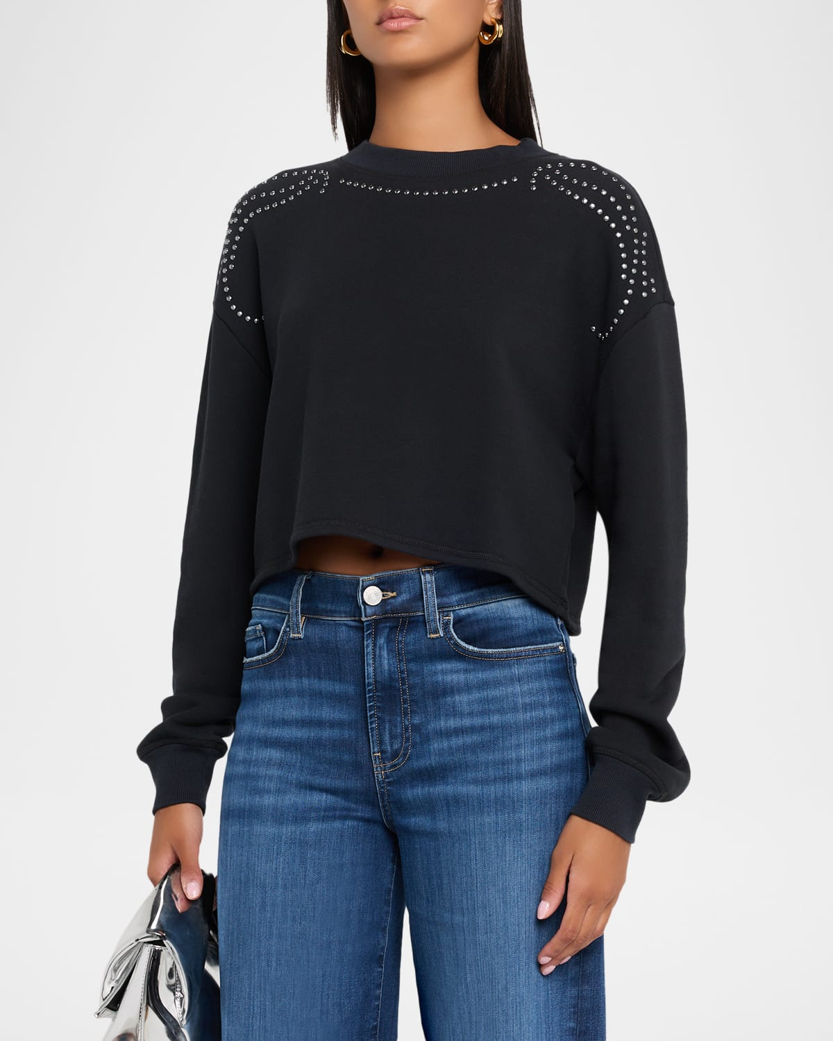 Cropped Vintage Terry Sweatshirt - 4