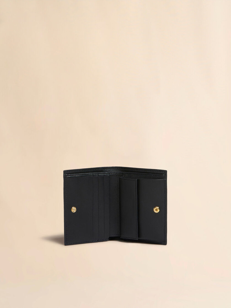 Marni BLACK LEATHER BIFOLD WALLET WITH MARNI MENDING outlook