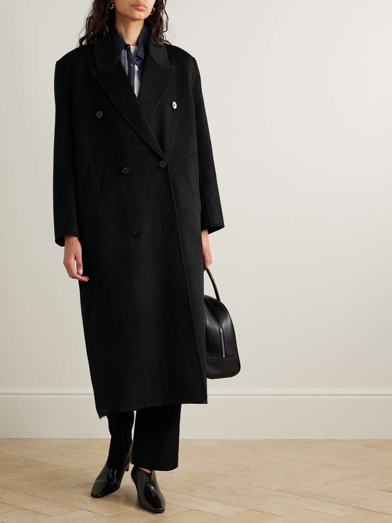 Gaia double-breasted wool-blend coat - 3