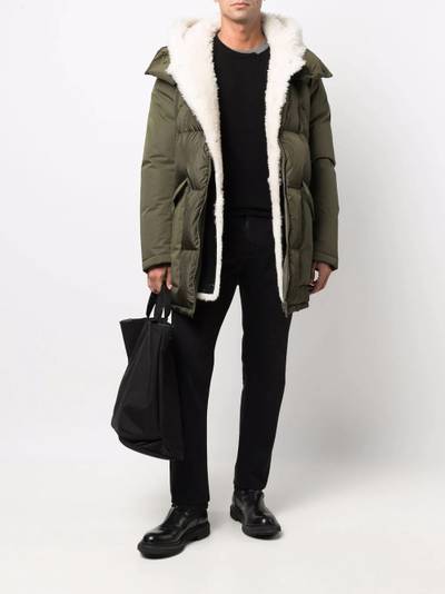 Yves Salomon detachable collar padded coat outlook