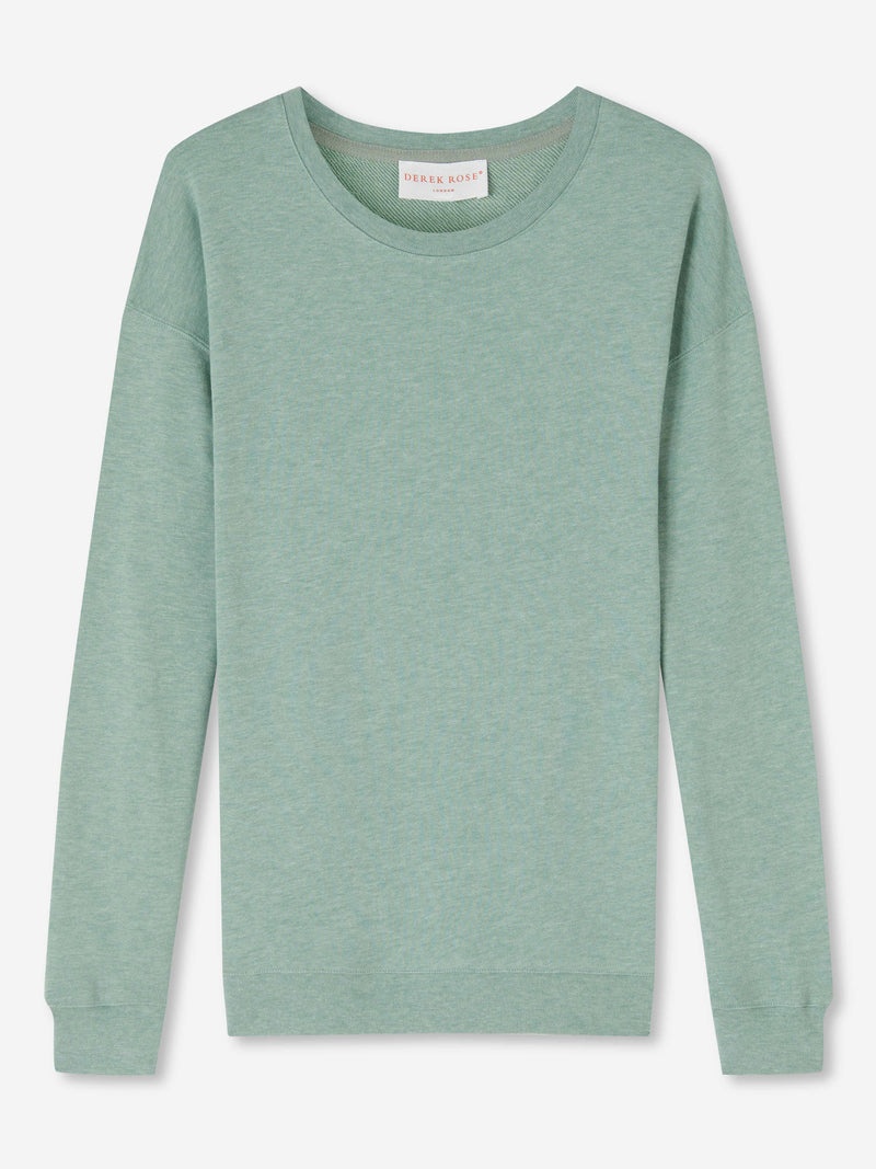 Women's Sweatshirt Quinn Cotton Modal Soft Green Heather - 1
