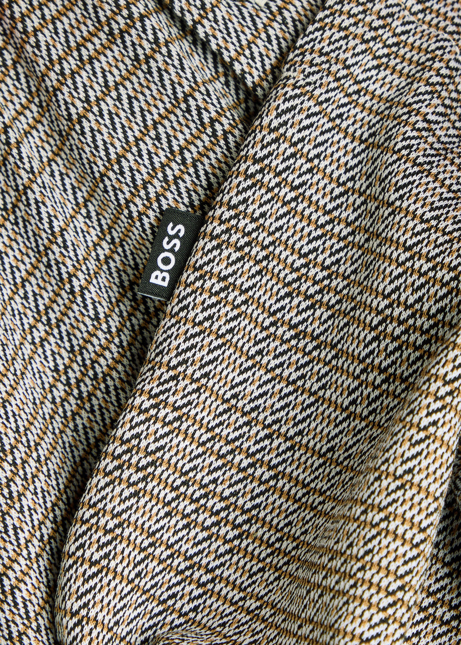 Boss Checked-jacquard Cotton Polo Shirt - 5